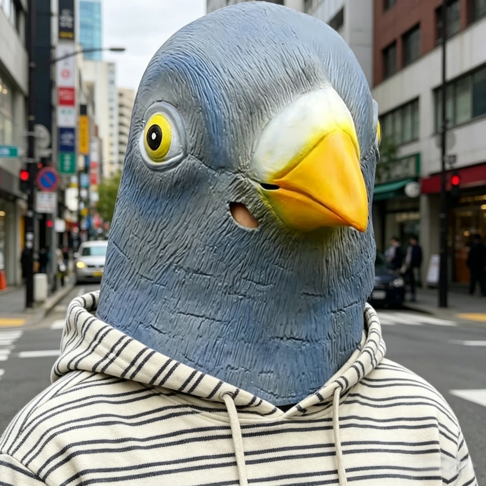 Skincare Pigeon - Duivenmasker kostuum nieuwigheid Halloween kostuumfeest vogelkop