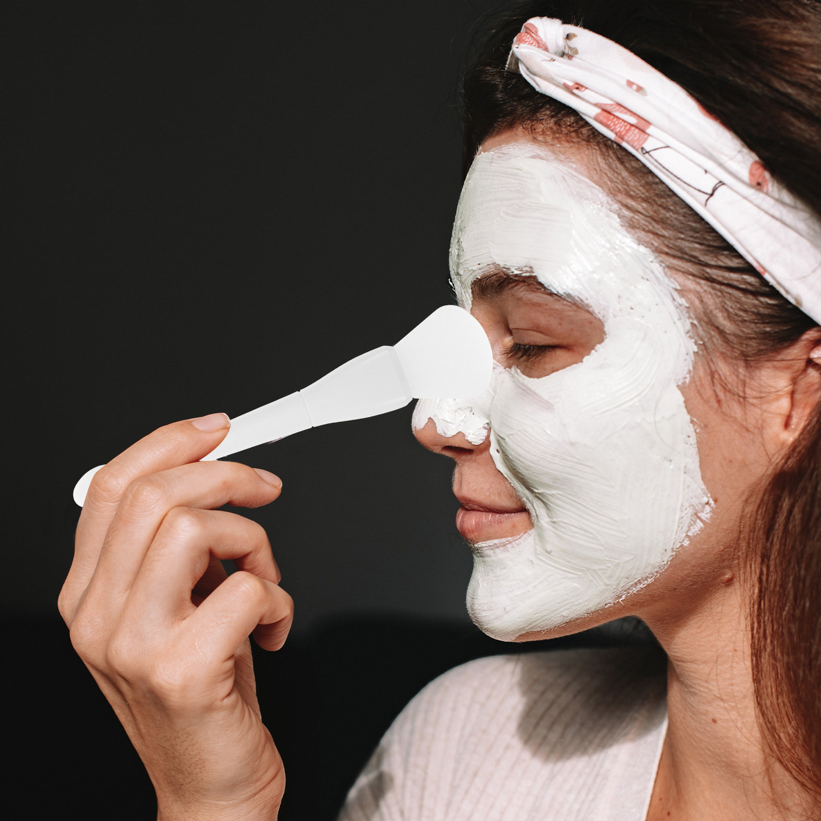 Skincare Routine - Siliconen gezichtsmasker applicatorborstel met dubbelzijdige visstaartvormige
