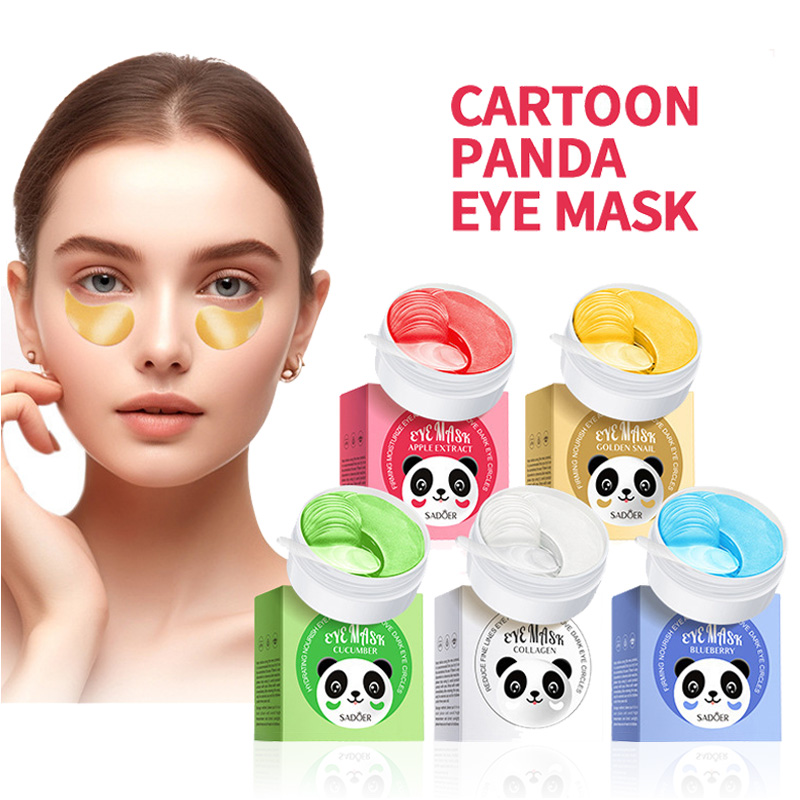 Collagen Sheet Mask - 60pcs SADOER Crystal Collageen Oogmasker Anti