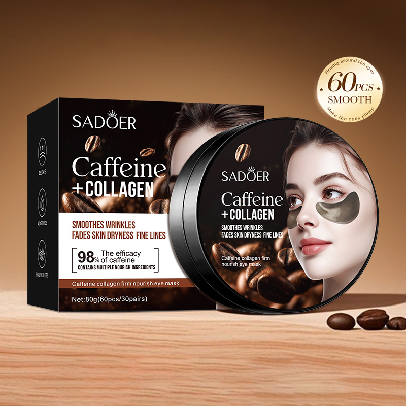 Collagen Sheet Mask - 60 stks SADOER Cafeïne Kristal Collageen