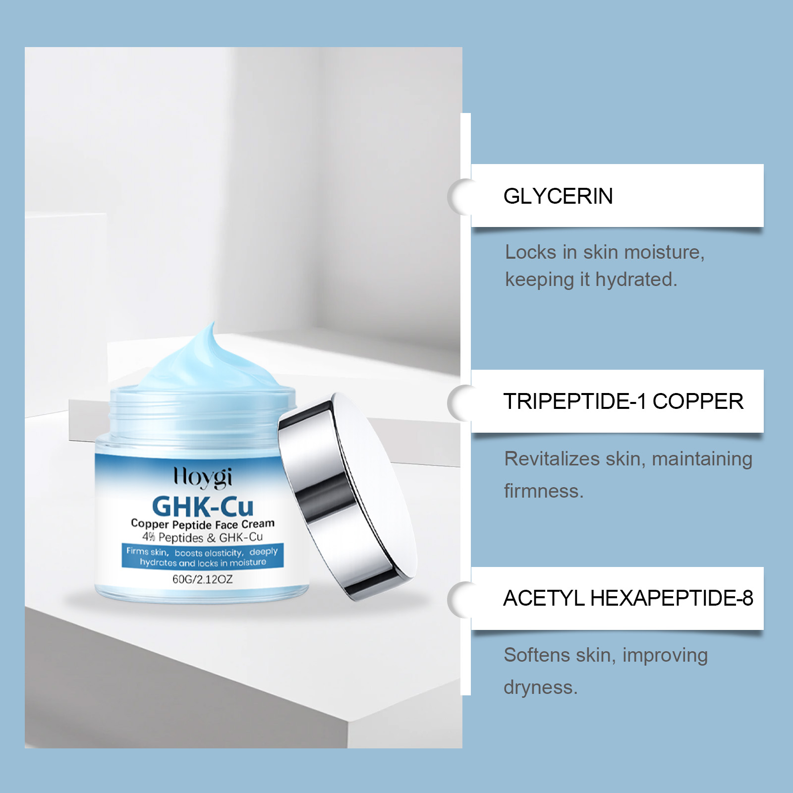 GHK-Cu Koperpeptide Huidverzor - Skincare Glow Glowing recensie en prijs