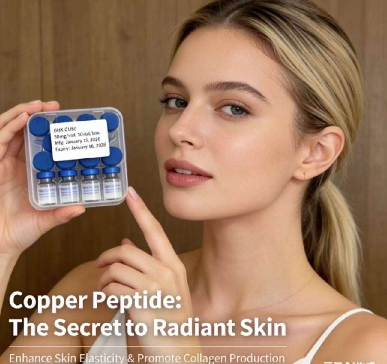 99% Zuiverheid GHK-Cu Blauw Ko - Skincare Ingredients recensie en prijs